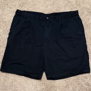 Haggar Black Flat-Front Men's Shorts